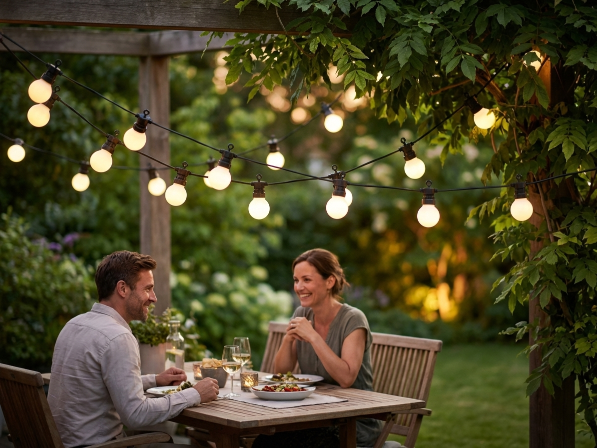 LED Fairy Lights in Black/Frosted/Warm White - view 3