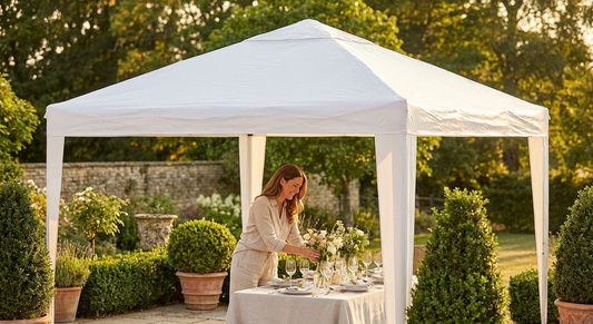 White PVC roof cover for PartyZone Pagoda, 5x5m size - product detail