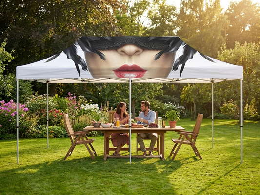Pop up gazebo 3x6m white aluminium frame - product detail