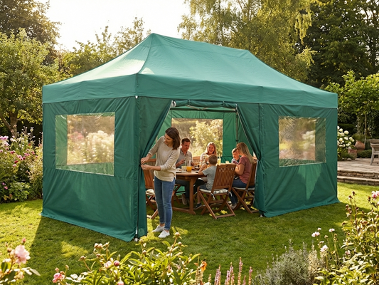 Green pop up gazebo sidewall kit 3x6m for outdoor use - product detail