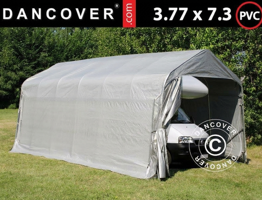Portable Grey PVC Garage with Galvanised Steel Frame for Outdoor Storage - product detail