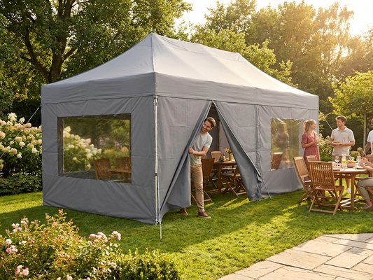 Sidewall for Pop Up Gazebo in Grey, 3x6 m, Outdoor Use - product detail
