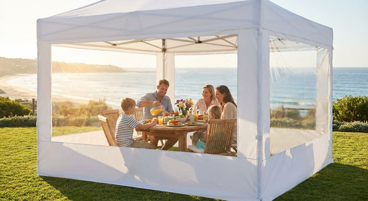 Clear pop up gazebo with aluminium frame, 3x3m size - product detail