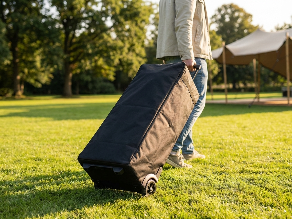 Black carry bag with wheels for 4x8m equipment - view 3