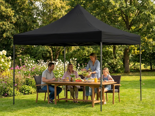 Black gazebo roof cover 3x4.5m for outdoor events - product detail