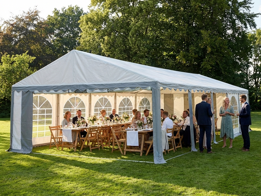 Marquee Tent 6x12m Grey/White for Outdoor Events - product detail