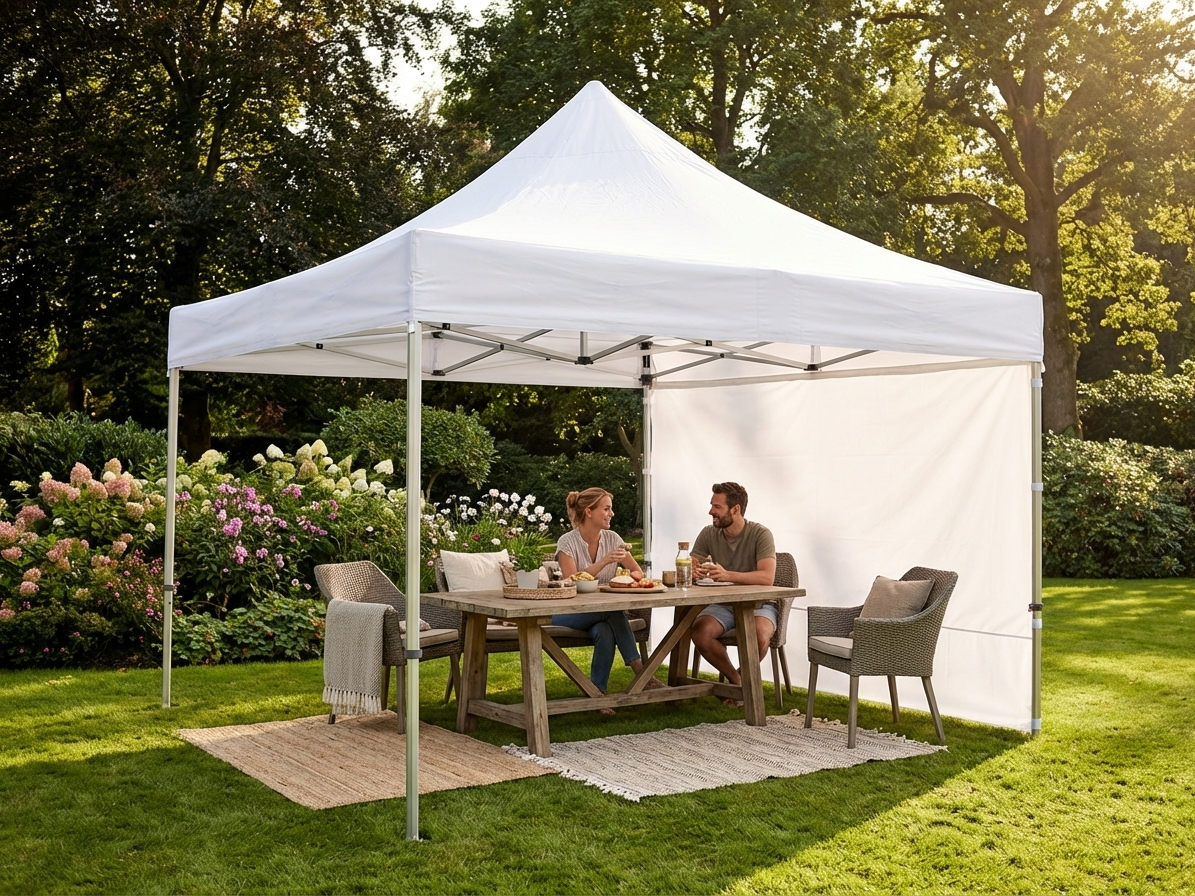 White pop up gazebo with aluminium frame for outdoor events - view 3