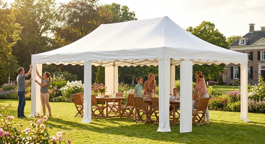White PVC roof cover for marquee, 6x10 metres - product detail