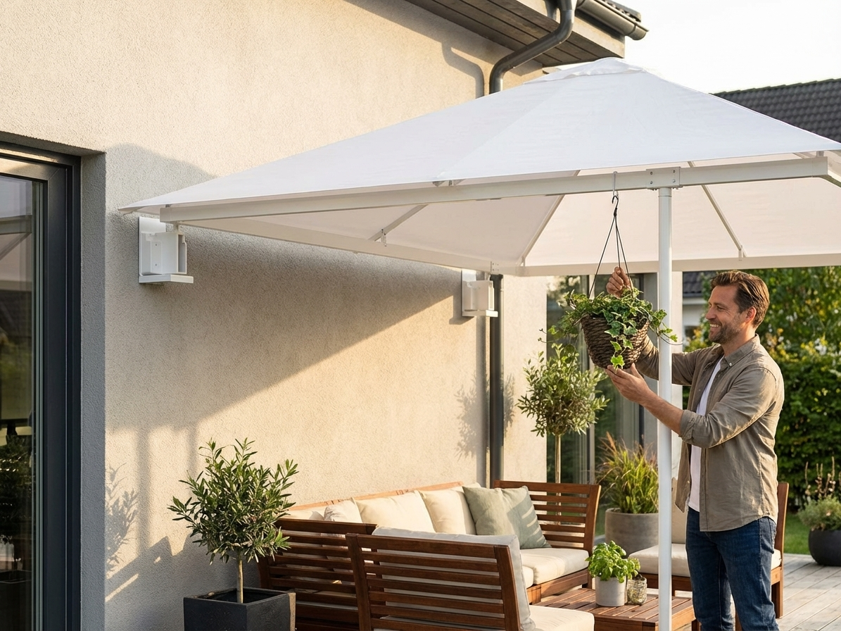 White aluminium wall brackets for San Pablo gazebo - view 3