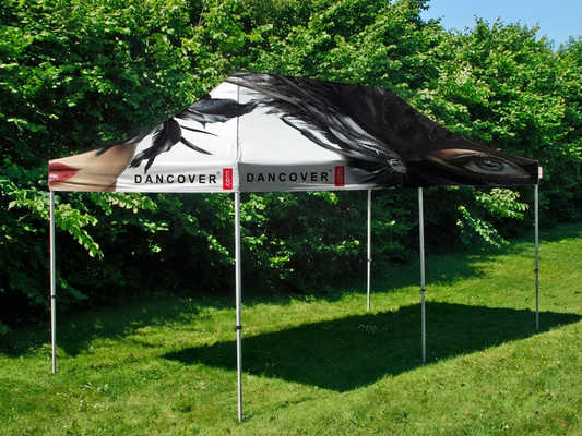 White pop up gazebo 4x8 meters with aluminium frame - product detail