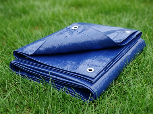 Blue tarpaulin 4x6m outdoor cover - product detail