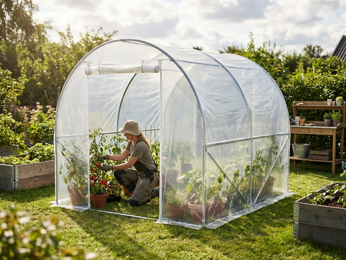 Transparent polytunnel cover for greenhouses - view 3