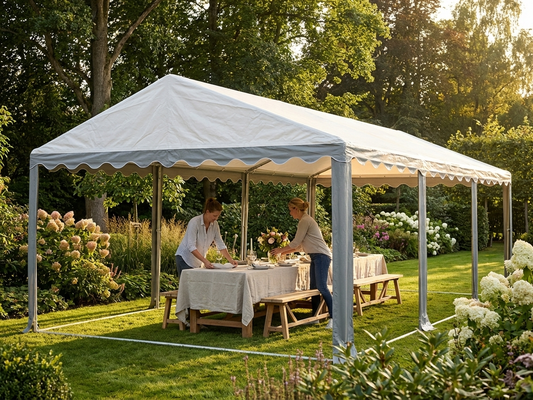 PVC roof cover for marquee 4x10m in white and grey - product detail