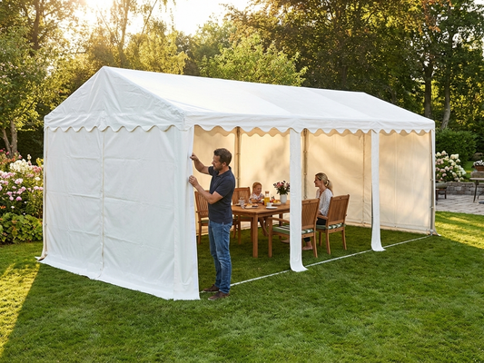 Roof Cover 4x10 m White Polyethylene Tarpaulin - product detail