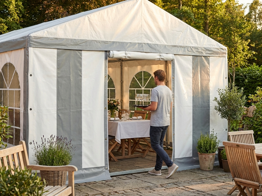 Endwall PLUS 4m White/Grey polyethylene tarpaulin - product detail