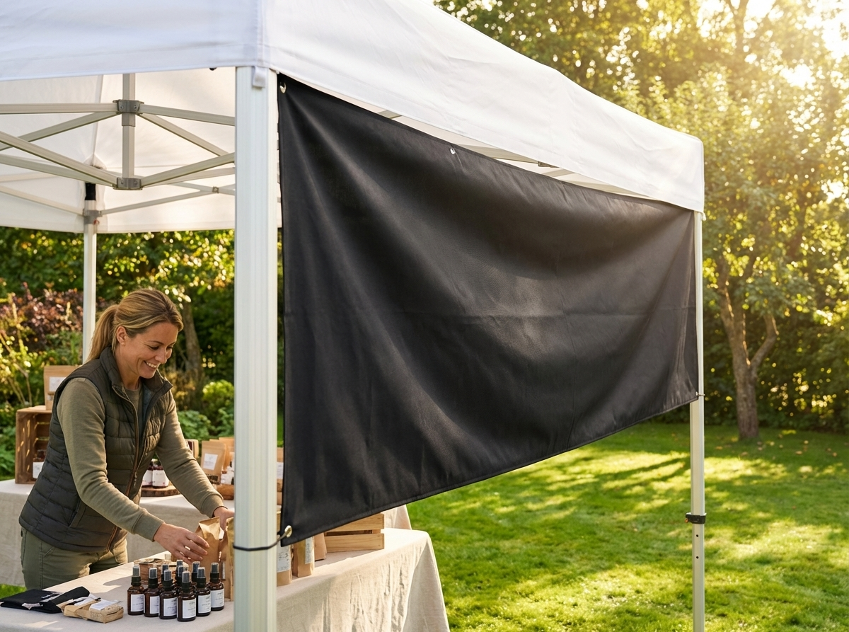 White gazebo banner for event displays - view 3