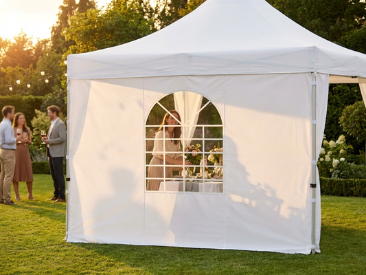 PVC sidewall with window for PartyZone Pagoda, 3m white - product detail