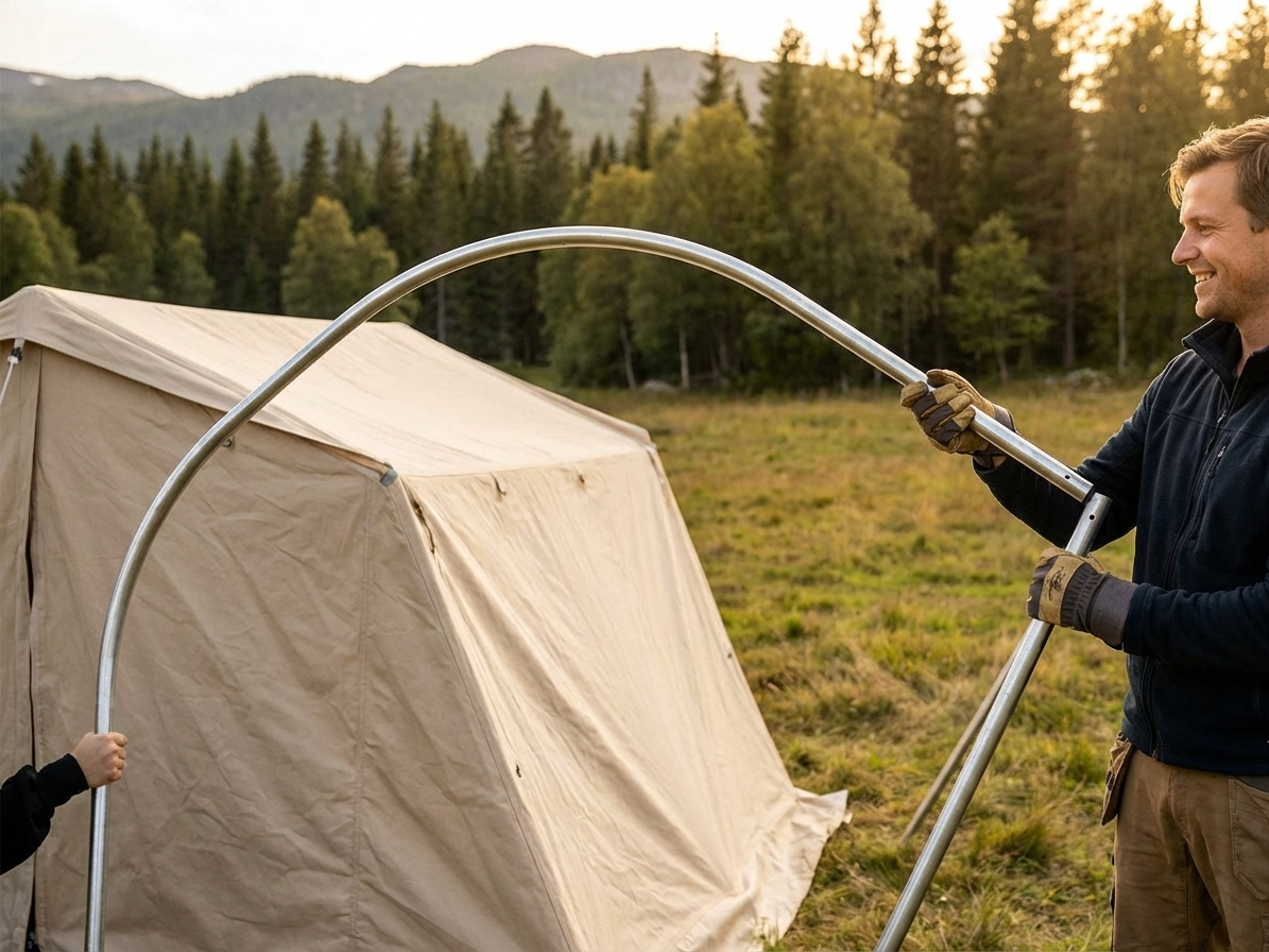 Galvanised steel centre arch for storage tent, silver - view 3