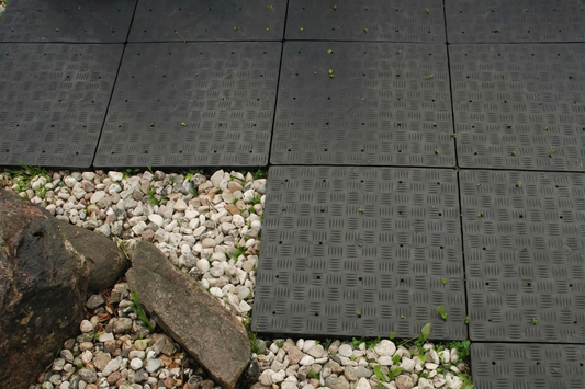 Recycled PE flooring in anthracite, 96 m² - product detail