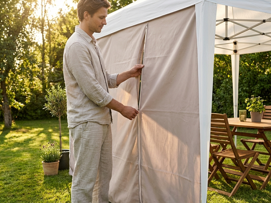 Latte sidewall with zipper for FleXtents, 3 meters - product detail