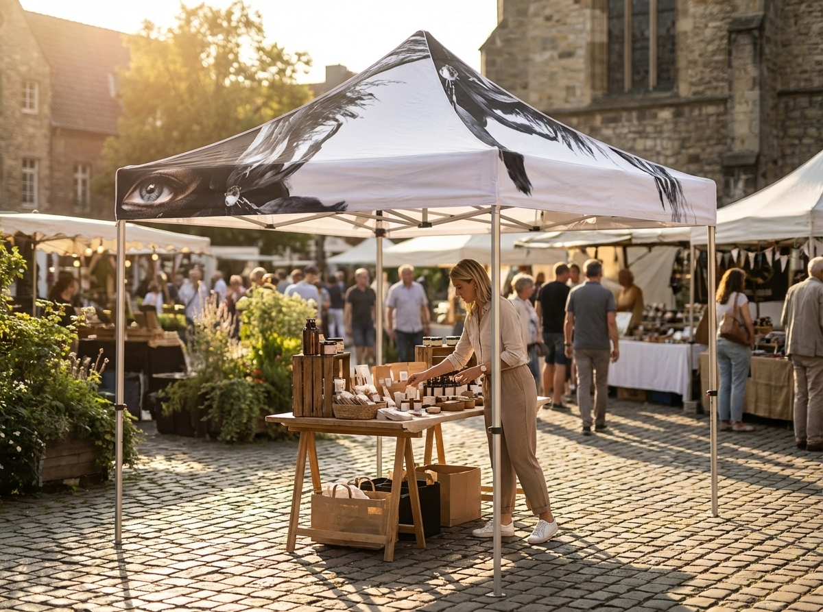 White pop-up gazebo with aluminium frame, ideal for outdoor events - view 3