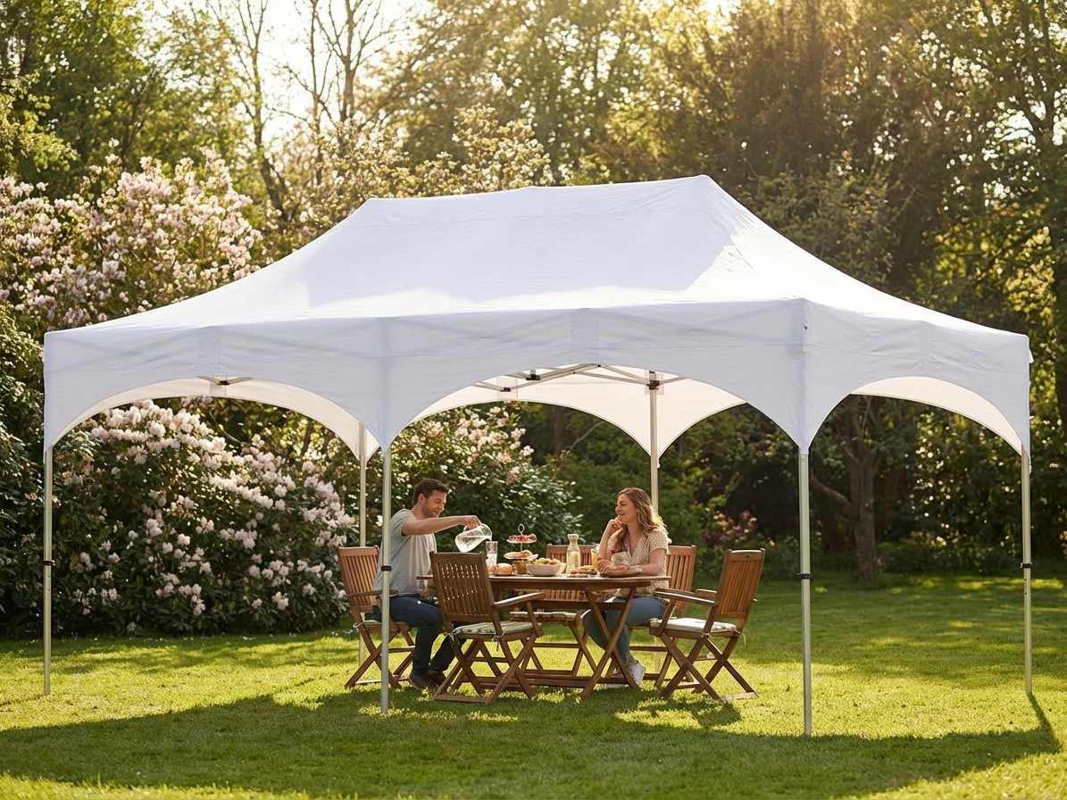Pop up gazebo 3x6m white with aluminium frame - view 3