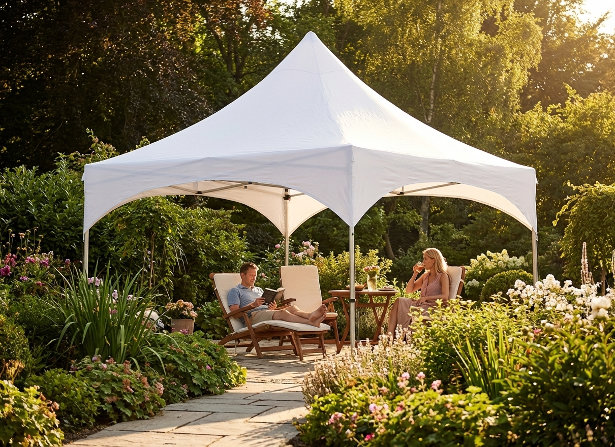 Gazebo Roof Cover 3x3m White - Polyester with PVC backing - view 3