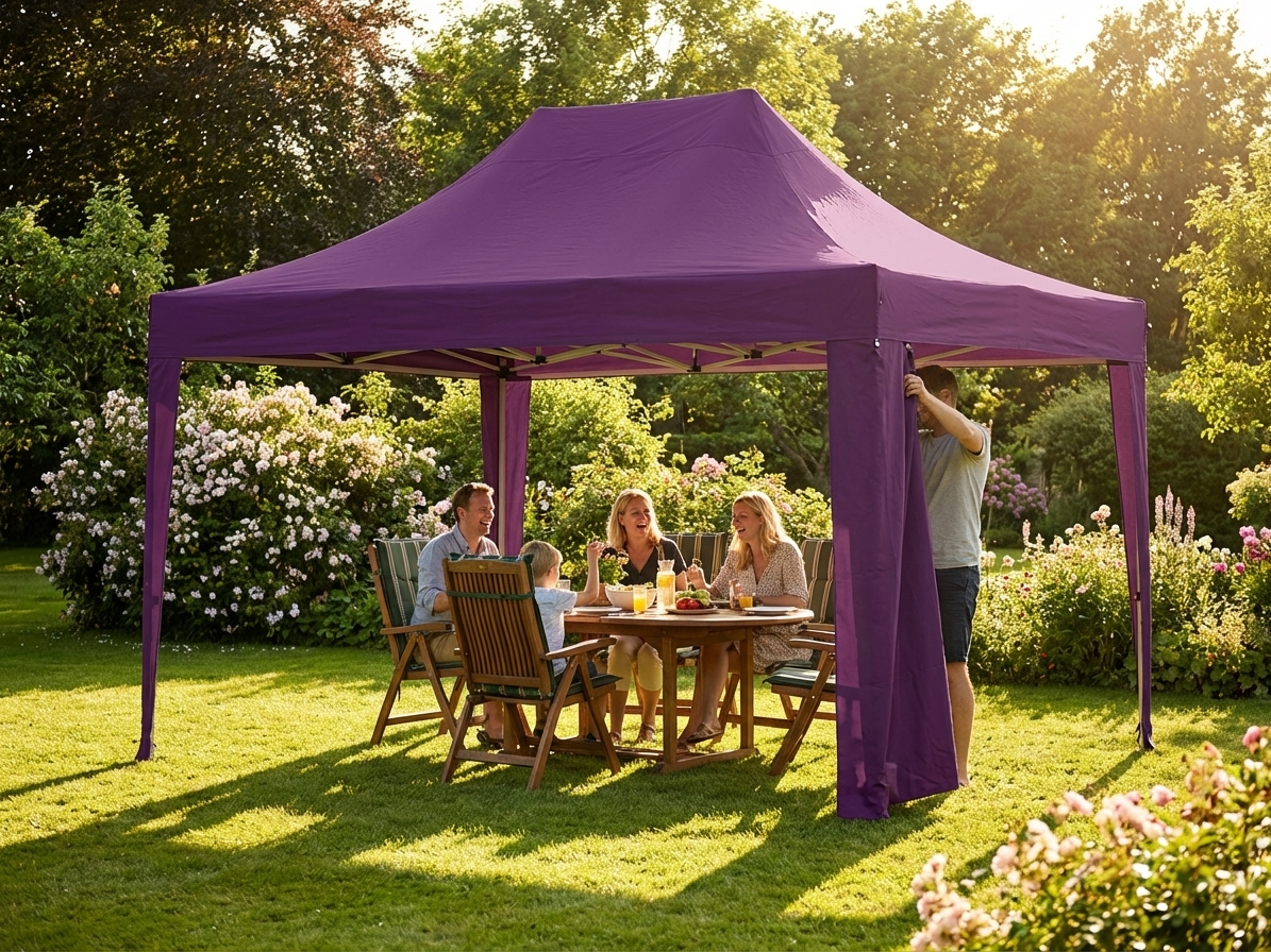 Purple gazebo roof cover 3x6 meters for outdoor use - view 3