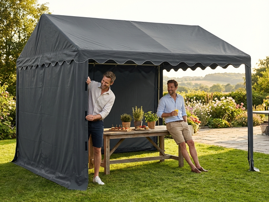 Dark grey marquee roof cover 4x4 m for outdoor use - product detail