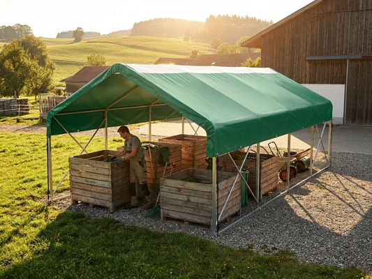 PVC Roof Cover in Green for Storage Shelter - product detail