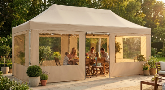 Sidewall kit 3x6m in latte for gazebo - product detail