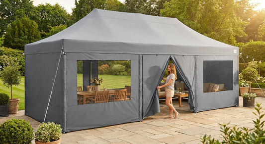 Grey sidewall kit for 4x8 m gazebo - product detail