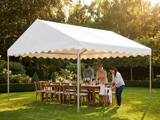 White marquee roof cover 4x6m made of polyethylene for event shelter - product detail