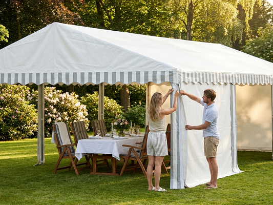Marquee Roof Cover 6x10m in White and Grey for Outdoor Events - product detail