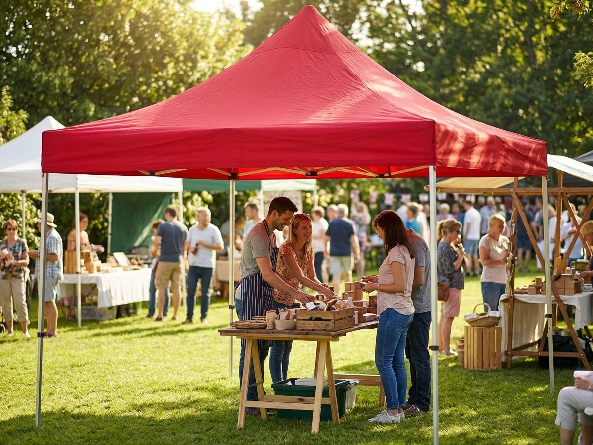 Red gazebo roof cover 3x4.5 metres for outdoor use - view 3
