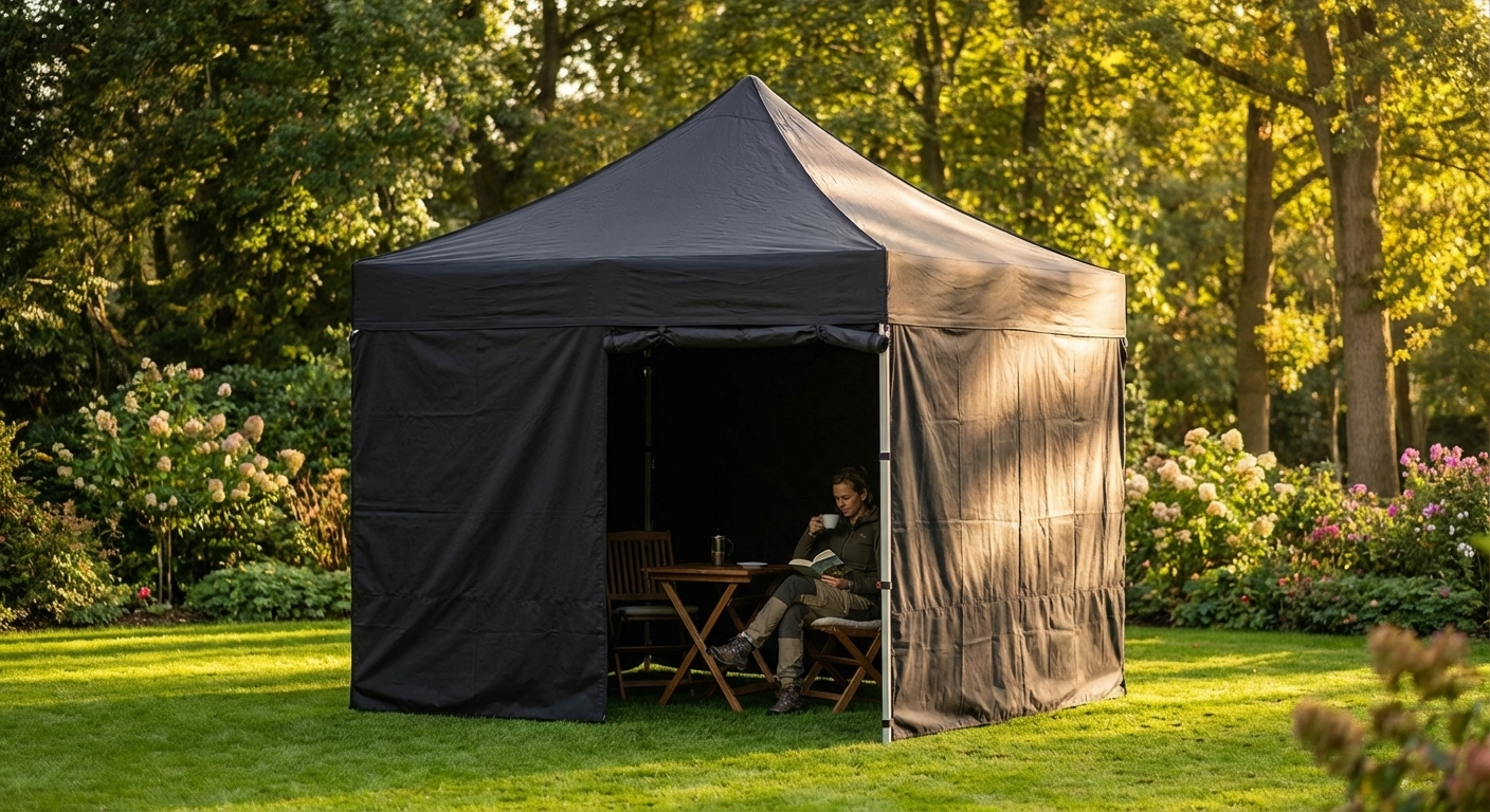 Black Pop Up Gazebo 3x3 m for outdoor events - view 3