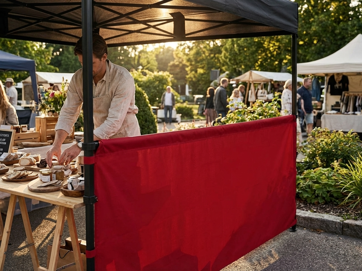 Red Gazebo Sidewall for Outdoor Events - view 3