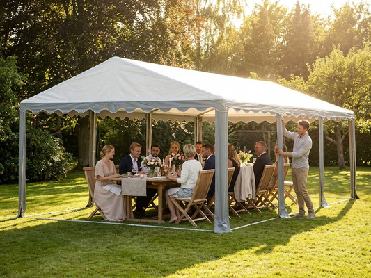 PVC roof cover for marquee, white and grey 6x10 m - product detail