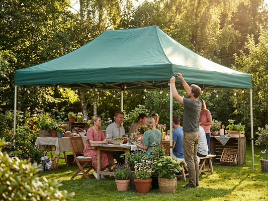 Green gazebo roof cover 4x6m for outdoor events - product detail