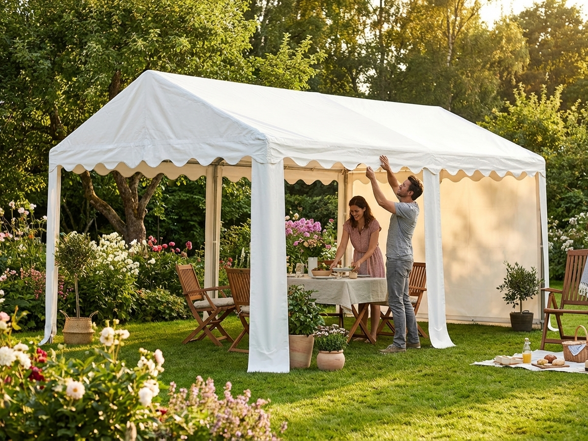 White polyethylene marquee roof cover 3x6m for outdoor events - view 3