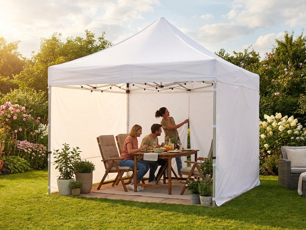 White gazebo sidewall kit 3x3m for outdoor use - view 3