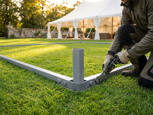 Steel ground bar 6x6 m for event tents - product detail