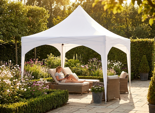 Gazebo Roof Cover 3x3m White - Polyester with PVC backing - product detail