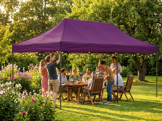 Purple gazebo roof cover 3x6 meters for outdoor use - product detail