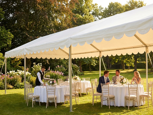 White Marquee Roof Cover 5x10m Polyethylene - product detail