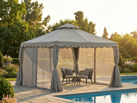 4x4 m grey gazebo, ideal for outdoor events - product detail
