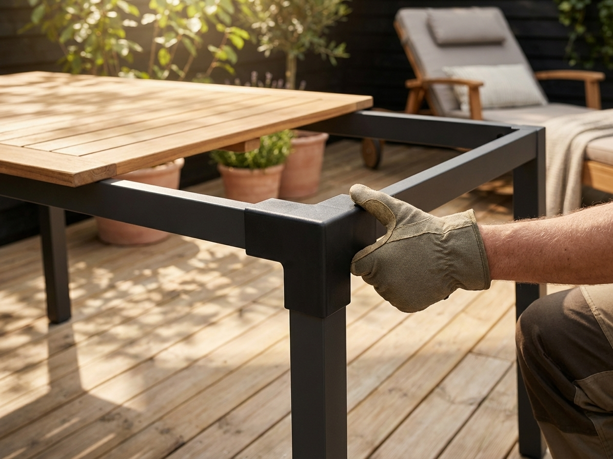 Black plastic corner leg fitting for versatile use - view 3