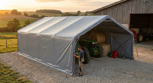 Grey PVC Roof Cover for Storage Shelter - product detail