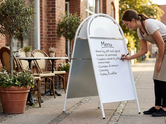 White A-board 78x163 cm for commercial display - product detail