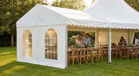 PVC CombiTent extension in white for events - product detail